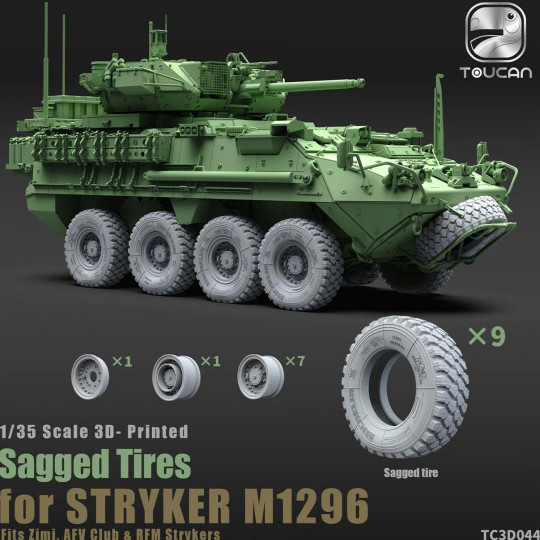 3D printed tires in 1/35...