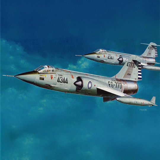 Model of plastic F-104...
