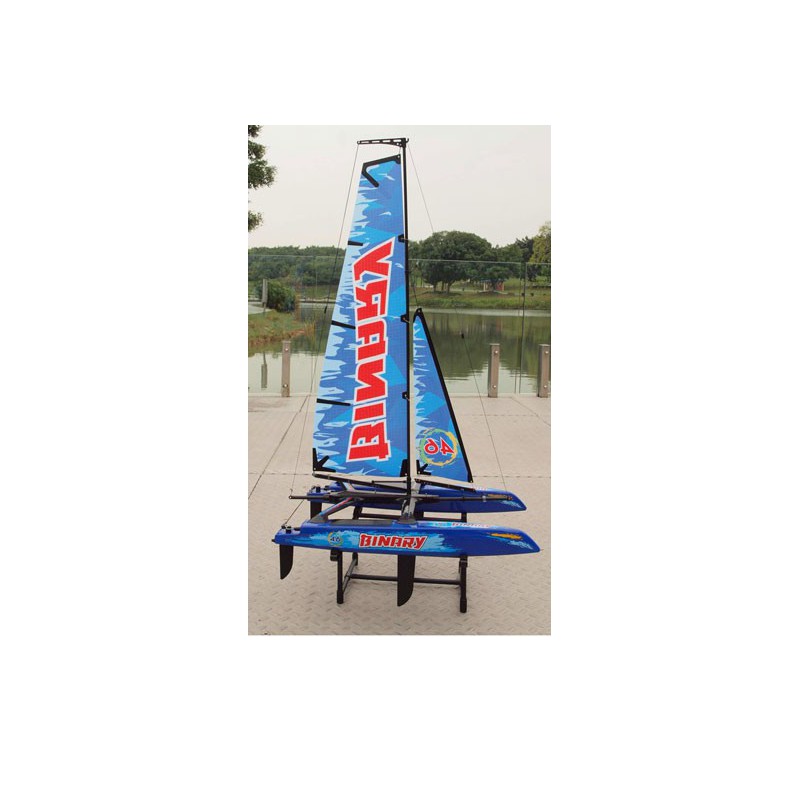 Voilier radiocommandé Mini Catamaran bleu RTS