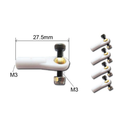 Accessoire embarqué Chapes a boule M3 + Vis M3 (5 pcs)