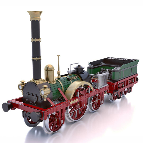 Maquette locomotive Adler...