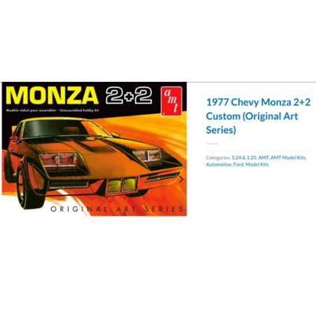 Chevy Monza 2+2 Zoll 1/25 Plastikautoabdeckung | Scientific-MHD