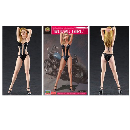 Real "blond girl" plastic motorcycle model 1/12 | Scientific-MHD