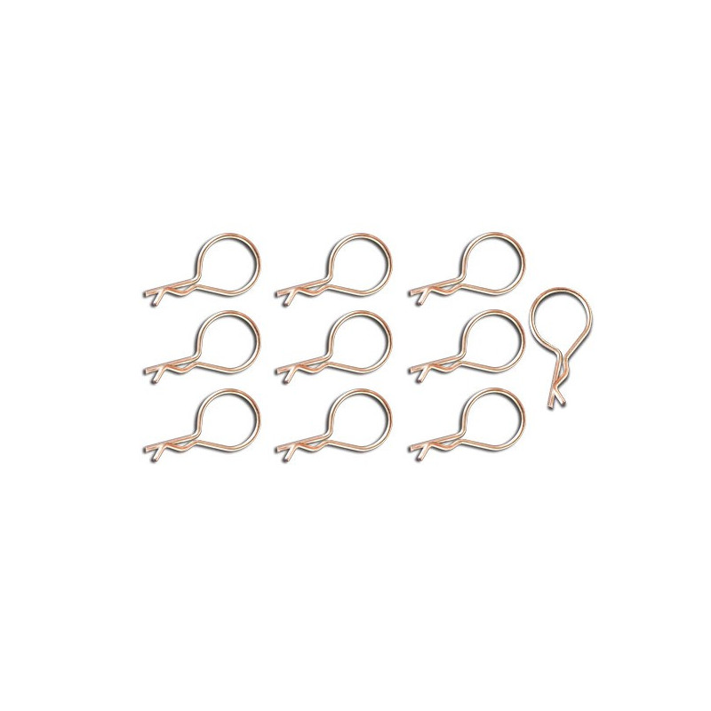 Accessoires pour voiture radiocommandée Clips de carrosserie coudés 1/10 (10 pcs)