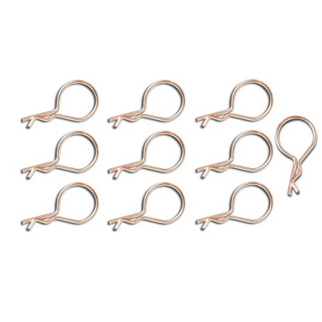 Accessoires pour voiture radiocommandée Clips de carrosserie coudés 1/10 (10 pcs)