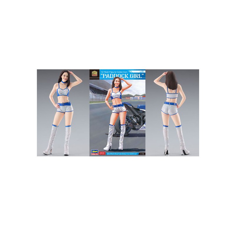 Maquette de moto en plastique Real « Paddock girl » 1/12