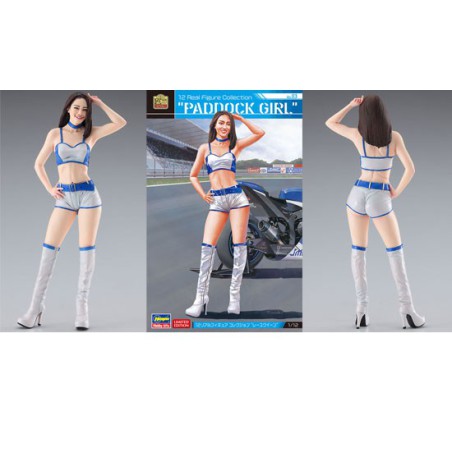 Maquette de moto en plastique Real « Paddock girl » 1/12