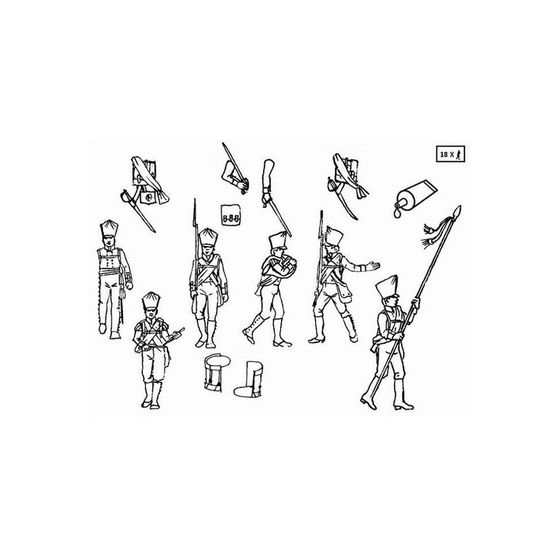 Figurine COMMANDEMENT PRUSSIEN 1/32