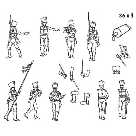 Figurine COMMANDEMENT INF. PRUS. 1/72