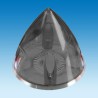 Eingebetteter Zubehörkegel transparenter Plastik Black38mm | Scientific-MHD