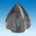 Eingebetteter Zubehörkegel transparent Plastik Black57mm | Scientific-MHD