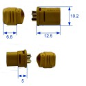 Chargeur pour accu pour appareil radiocommandé Connecteur MT30 3 pôles M+F (1 paire)