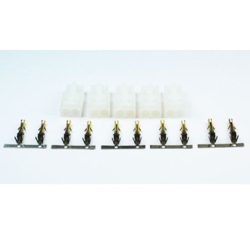 Chargeur pour accu pour appareil radiocommandé Connecteur Tamiya Mâle or (5 pcs)