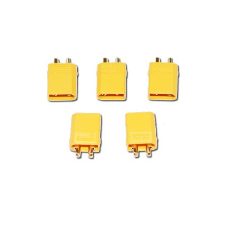 Charger for accusation for radio controlled device XT-30 Gold Male connector (5 pcs) | Scientific-MHD