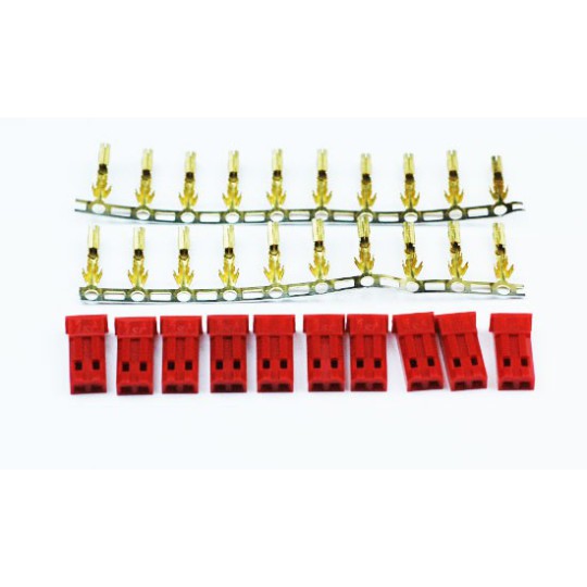 Connectique pour accu pour appareil radiocommandé Connecteur BEC Mâle or (10 pcs) Connectique pour accu pour appareil radiocommandé Connecteur BEC Mâle or (10 pcs)