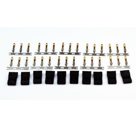 Accessoire pour radio Connecteurs servo JR plaqué or (10 pcs)