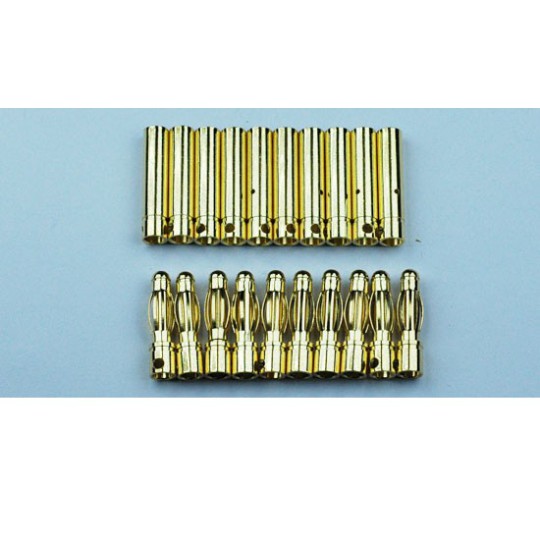 Chargeur pour accu pour appareil radiocommandé Contacts cylindriques 4mm or M+F 10 paires Chargeur pour accu pour appareil radiocommandé Contacts cylindriques 4mm or M+F 10 paires