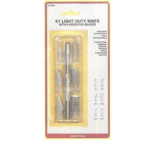 Couteau pour maquette COUTEAU N°1 AVEC 6 LAMES ASSORTIES Couteau pour maquette COUTEAU N°1 AVEC 6 LAMES ASSORTIES