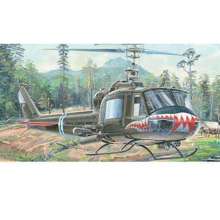Maquette d'hélicoptère en plastique UH-1 Huey B/C1/18