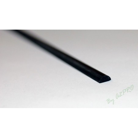 Matériau en carbone Demi Jonc 6/3mm 1m de Long