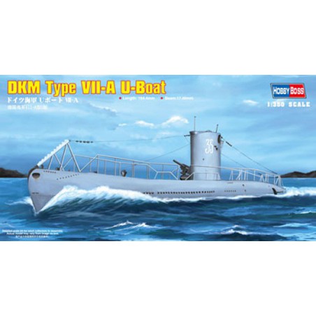 Maquette de Bateau en plastique DKM NAVY T. VII-A U-BOAT 1/350