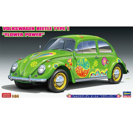 Maquette de voiture en plastique Beetle Flower Power 1/24