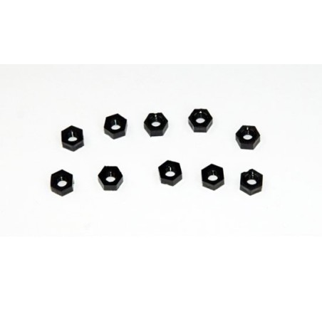 Black nylon nuts M3 (10 pcs). | Scientific-MHD