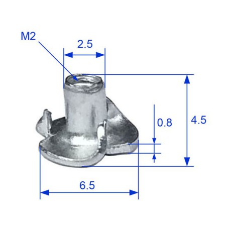 Visserie Ecrou Prisonnier M2 (10 pcs)