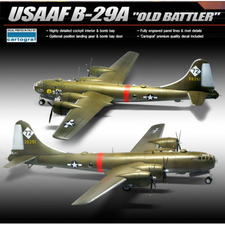 Maquette d'avion en plastique USAAF B-29A