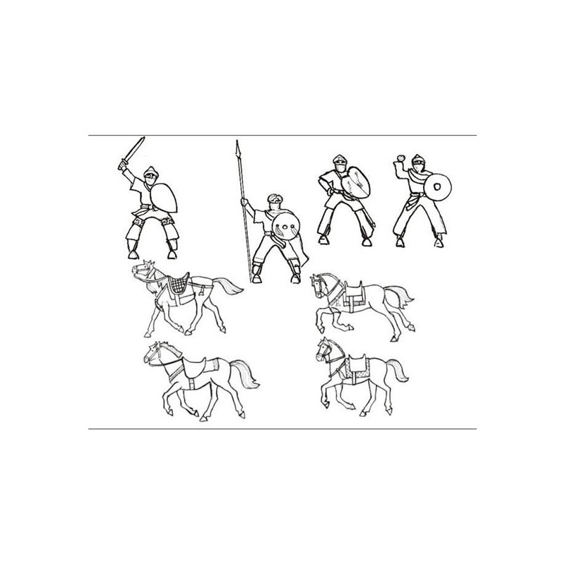 Figurine Cavalerie Lourde Almoravid1/72