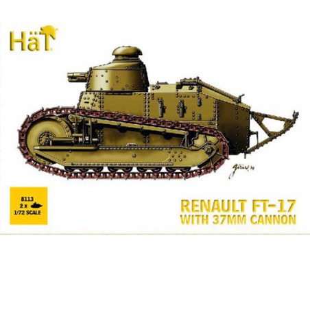Figurine Char Renault FT-17+can.37 1/72