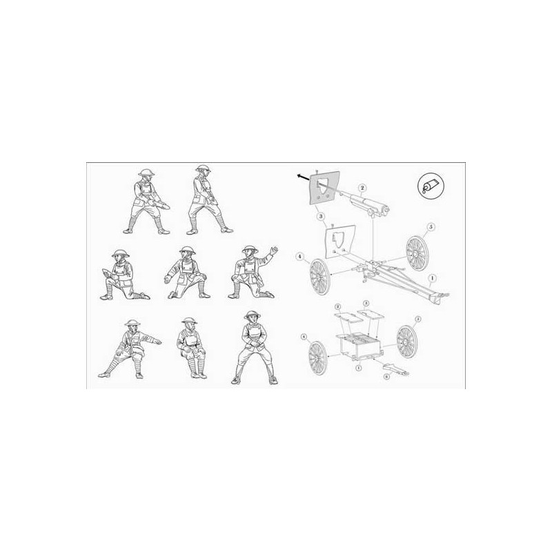 Figurine CANON US WWI 75mm1/72 Figurine CANON US WWI 75mm1/72