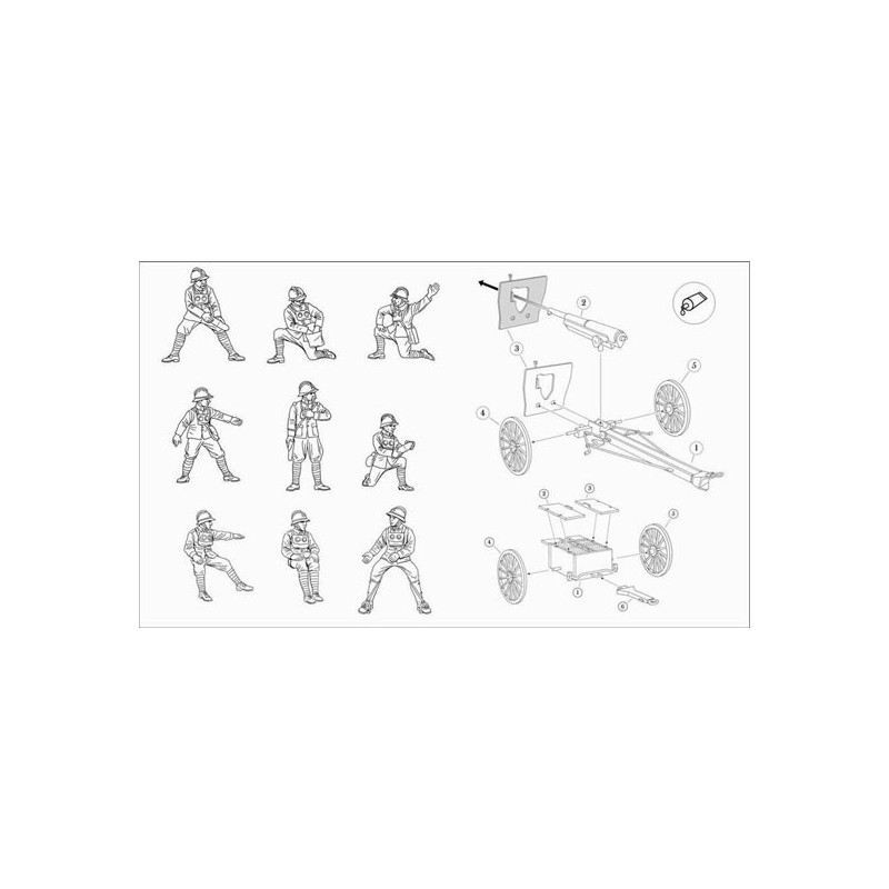 Figurine CANON FRANCAIS 75mmWWI 1/72