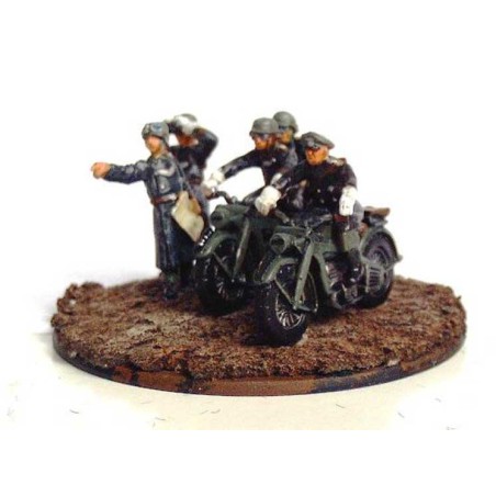 German motorcycle figurine wwii 1/72 | Scientific-MHD