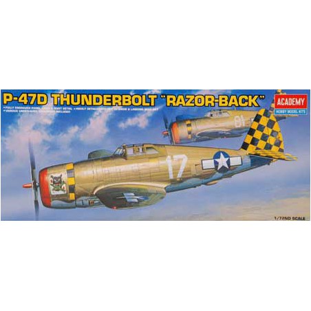 Maquette d'avion en plastique P-47D Razorbak 1/72