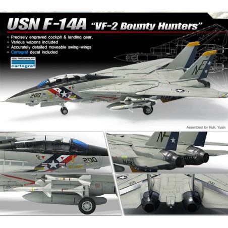 Maquette d'avion en plastique F-14A VF-2 1/72