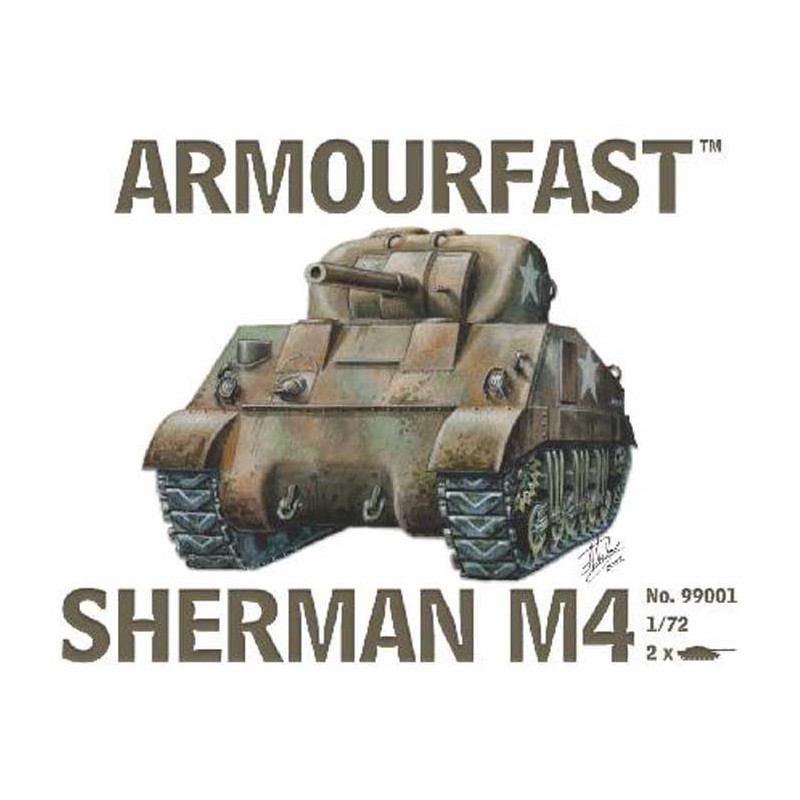 Maquette de Char en plastique SHERMAN M4 TANK (2pcs)1/72