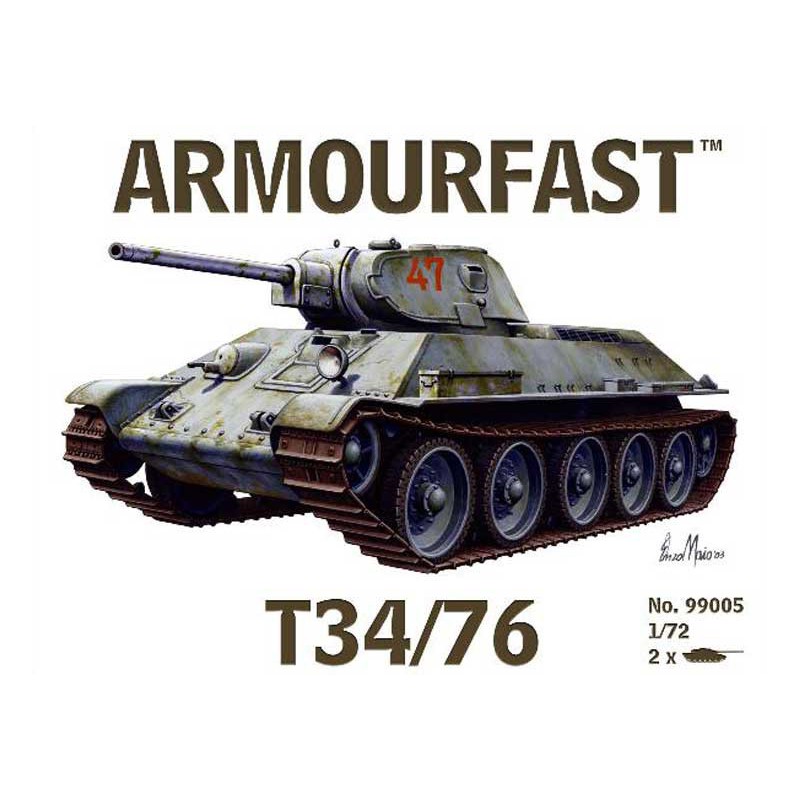 Maquette de Char en plastique RUSSIAN T34/76 (2 pcs) 1/72