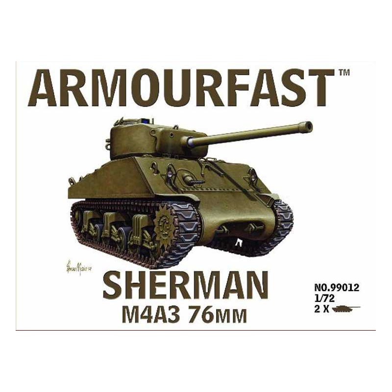 Maquette de Char en plastique SHERMAN M4 A3 76 MM (2p) 1/72