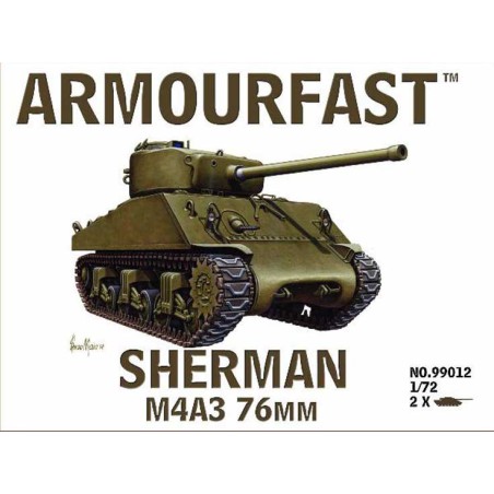 Maquette de Char en plastique SHERMAN M4 A3 76 MM (2p) 1/72