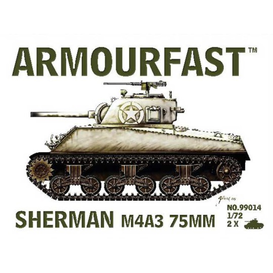 Maquette de Char en plastique SHERMAN M4 A3 75 MM (2p) 1/72 Maquette de Char en plastique SHERMAN M4 A3 75 MM (2p) 1/72