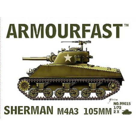 Sherman M4 A3 105 mm (2p) 1/72 Kunststofftankmodell | Scientific-MHD