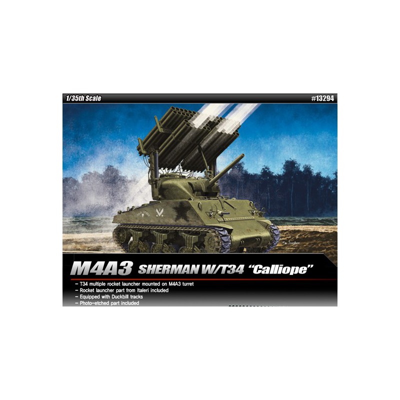 Maquette de Char en plastique M4A3 Sherman Calliope 1/35