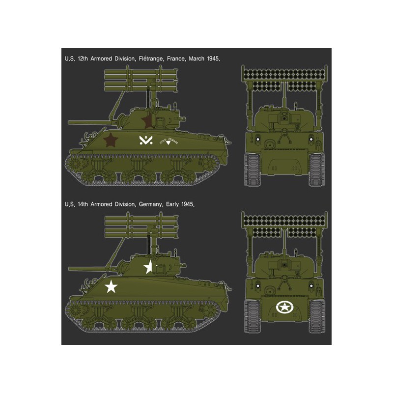 Maquette de Char en plastique M4A3 Sherman Calliope 1/35