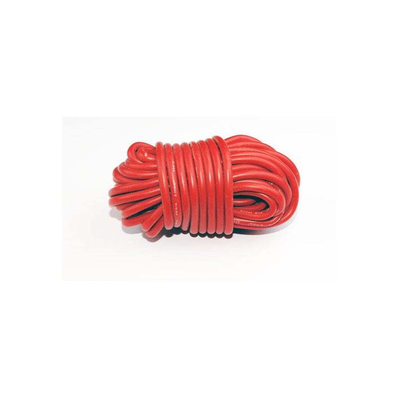 Chargeur pour accu pour appareil radiocommandé Fil silicone AWG14 2.12mm2 Rouge Longueur 5m