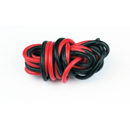 Charger for accusation for radio -controlled Silicone wire AWG16 1.32mm2 red+black length 1m | Scientific-MHD