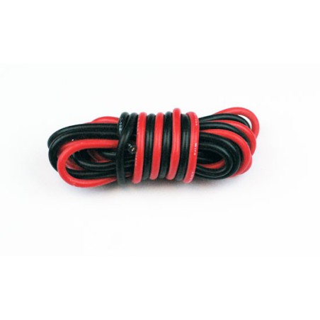 Chargeur pour accu pour appareil radiocommandé Fils silicone AWG18 0.81mm2 Rouge+Noir Longueur 1m