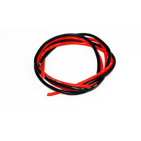 Charger for acclaim for radio -controlled Silicone wire AWG8 8.3mm2 red+black length 1m | Scientific-MHD