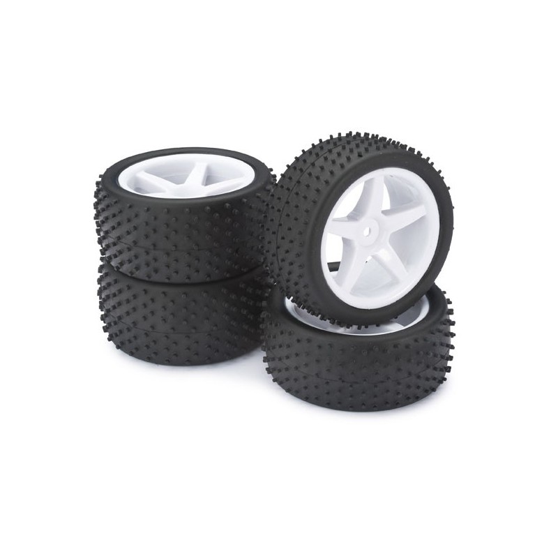 Accessoires pour voiture radiocommandée Jeu Pneus Buggy Blanc 1/10