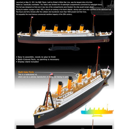 Maquette de Bateau en plastique RMS TITANIC 1/1000